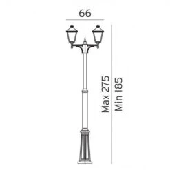 London 482 Stolpe -Lightup Butikk London 482 stolpe Utebelysning stolpe Norlys 3185292 3