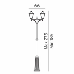 London 482 Stolpe -Lightup Butikk London 482 stolpe Utebelysning stolpe Norlys 3185292 6