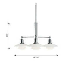 Louis Poulsen PH 2/1 Lysekrone -Lightup Butikk Louis Poulsen PH 21 lysekrone Takpendler Louis Poulsen LP 5741087154 4