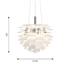 Louis Poulsen PH Artichoke Ø48cm -Lightup Butikk Louis Poulsen PH Artichoke O48cm Takpendler Louis Poulsen LP 5741109799 3