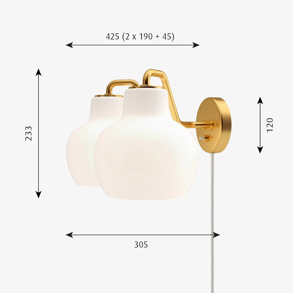Louis Poulsen VL Ring Crown Dobbel Vegglampe 5 Louis Poulsen VL Ring Crown Dobbel Vegglampe - Bilde 3