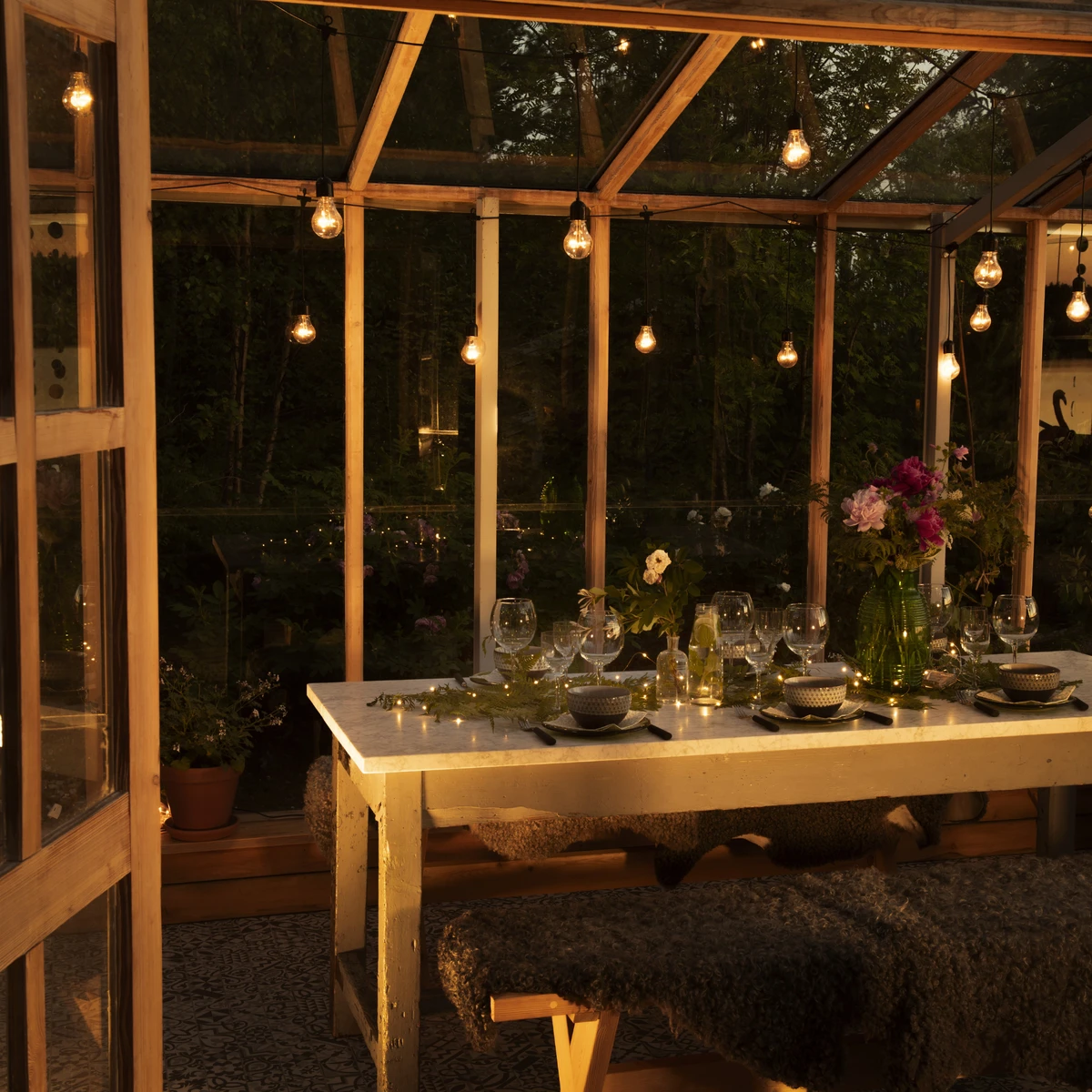 Konstsmide Lysslynge 20 Lys Nedhengt- Amber 6 Konstsmide Lysslynge 20 Lys Nedhengt- Amber - Bilde 4