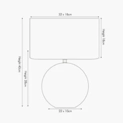 Mabel Bordlampe 40 Cm - Beige/Bronsefarget -Lightup Butikk Mabel bordlampe 40 cm BeigeBronsefarget Bordlamper Pacific Lifestyle 30 037 C 3