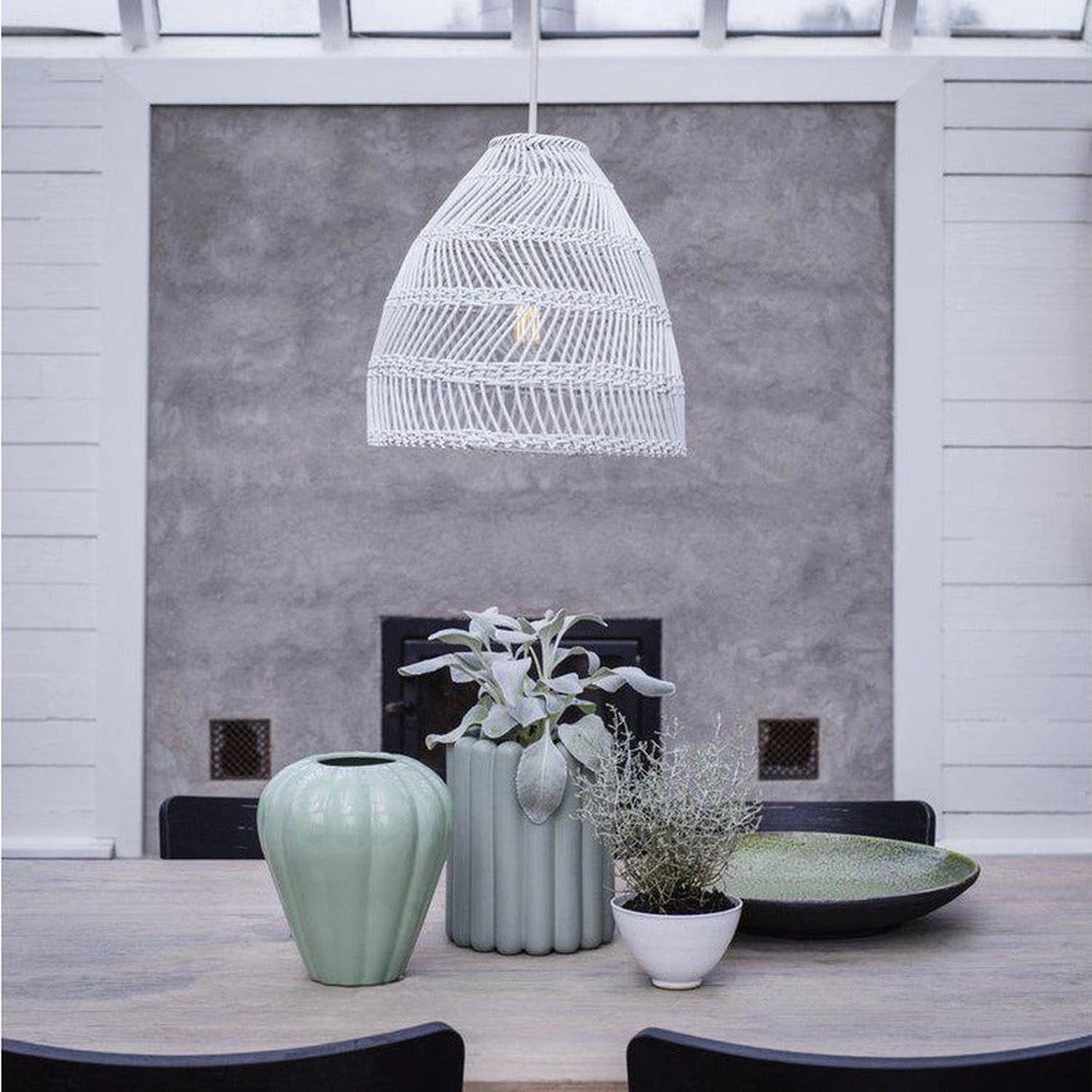 Maja Takpendel Utendørs 36 Cm - Rotting Hvit 3 Maja Takpendel Utendørs 36 Cm - Rotting Hvit