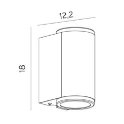 Mandal 1370 Vegglampe Opp/ned - Svart -Lightup Butikk Mandal 1370 vegglampe oppned Svart Utebelysning vegg opp og ned Norlys 3101961 3