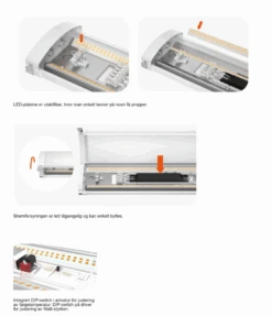Mega Batten Lysarmatur 20W 3000/4000K IP44 - 62 Cm -Lightup Butikk Mega Batten lysarmatur 20W 30004000K IP44 62 cm Taklamper NorDesign 510621005 3