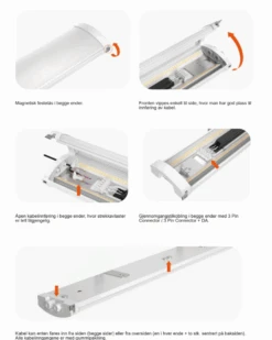 Mega Batten Lysarmatur 47W 3000/4000K IP44 - 151 Cm -Lightup Butikk Mega Batten lysarmatur 47W 30004000K IP44 151 cm Taklamper NorDesign 511511005 4