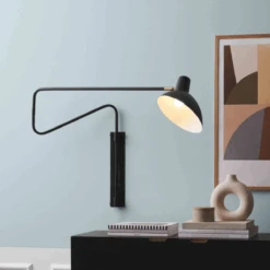 Metropole Deluxe Vegglampe Medium - Svart -Lightup Butikk Metropole Deluxe vegglampe medium Svart Vegglamper Halo Designs 5705639742745 3