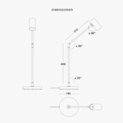 Minipoint Bordlampe - Krom -Lightup Butikk Minipoint bordlampe Krom Bordlamper Orsjo BX225 20 G 2
