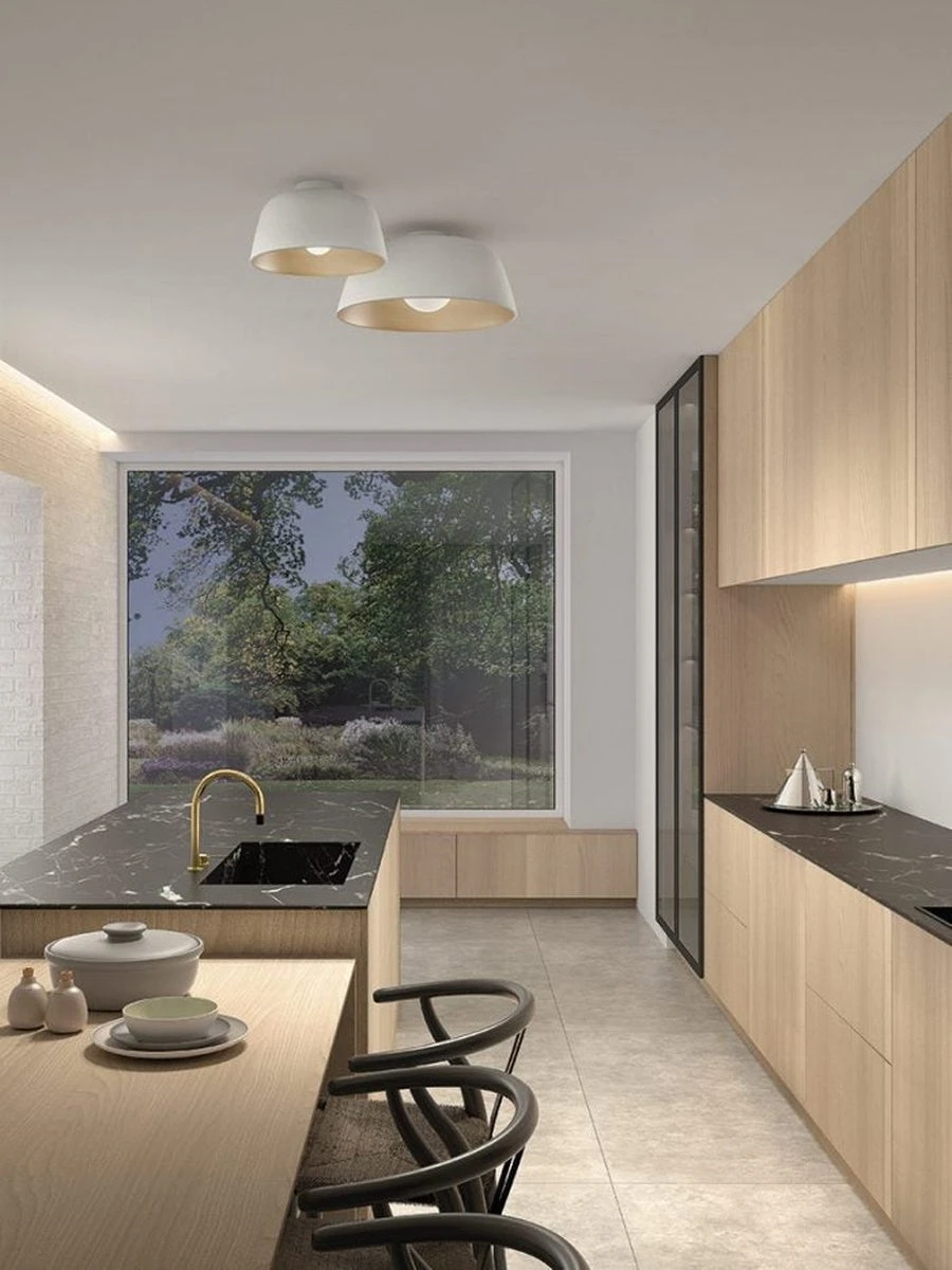 Miso Taklampe 28,5 Cm - Hvit/Gullfarget 4 Miso Taklampe 28,5 Cm - Hvit/Gullfarget - Bilde 2