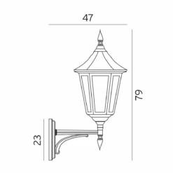 Modena 380 BIG -Lightup Butikk Modena 380 BIG Utebelysning vegg klassisk Norlys 3101704 4