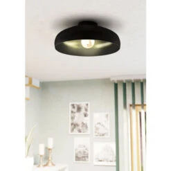 EGLO Mogano Takplafond 40 Cm E27 - Svart -Lightup Butikk Mogano takplafond 40 cm E27 Svart Taklamper Eglo 43637 4