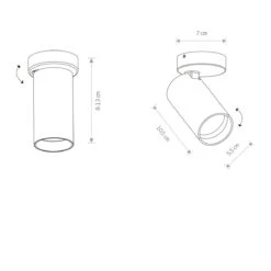 Mono Enkel Takspot- Hvit/Gullfarget -Lightup Butikk Mono enkel takspot HvitGullfarget Taklamper Nowodvorski N 7771 6