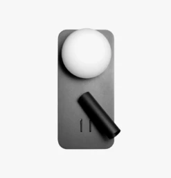 Mooni Vegglampe USB - Svart