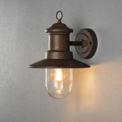 Konstsmide Napoli Vegglampe Utendørs IP44 - Rust Farget -Lightup Butikk Napoli vegglampe utendors IP44 Rust farget Utebelysning vegg klassisk Konstsmide 7346 970 3