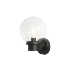 Konstsmide Nemi Vegglampe Svart Skumringsrele 29cm