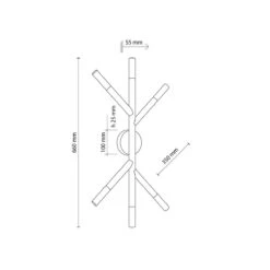 Noble Tak/vegglampe 6-lys -Lightup Butikk Noble takvegglampe 6 lys Taklamper TK Lighting TK 4525 8