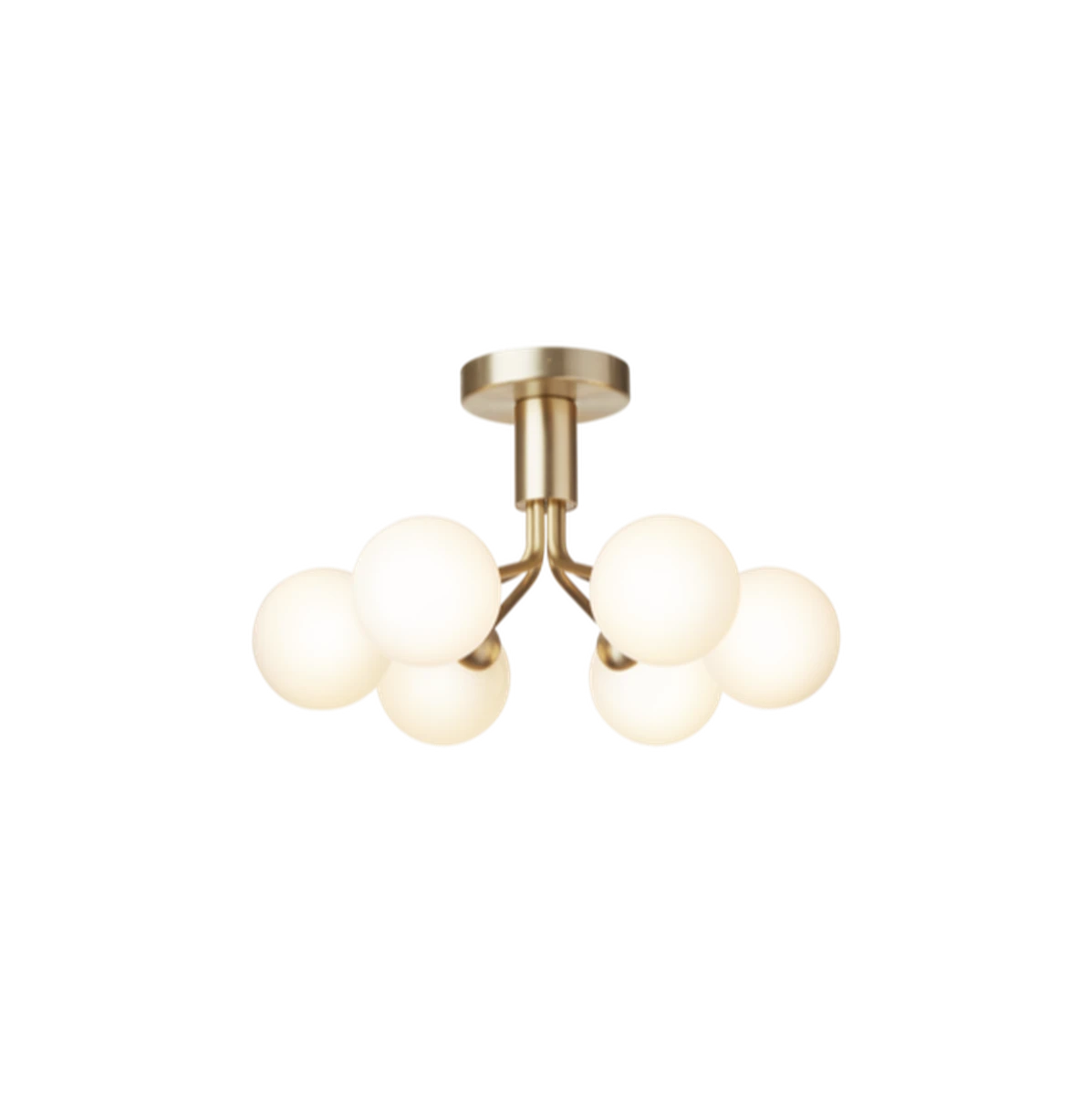 Nuura Apiales 6 Taklampe Børstet Messing / Opal Glass 4 Nuura Apiales 6 Taklampe Børstet Messing / Opal Glass - Bilde 2