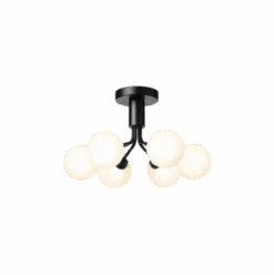 Nuura Apiales 6 Taklampe Satengsort / Opal Glass -Lightup Butikk Nuura Apiales 6 taklampe satengsort opal glass Takpendler Nuura Nua 2059007 4