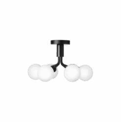 Nuura Apiales 6 Taklampe Satengsort / Opal Glass -Lightup Butikk Nuura Apiales 6 taklampe satengsort opal glass Takpendler Nuura Nua 2059007 5
