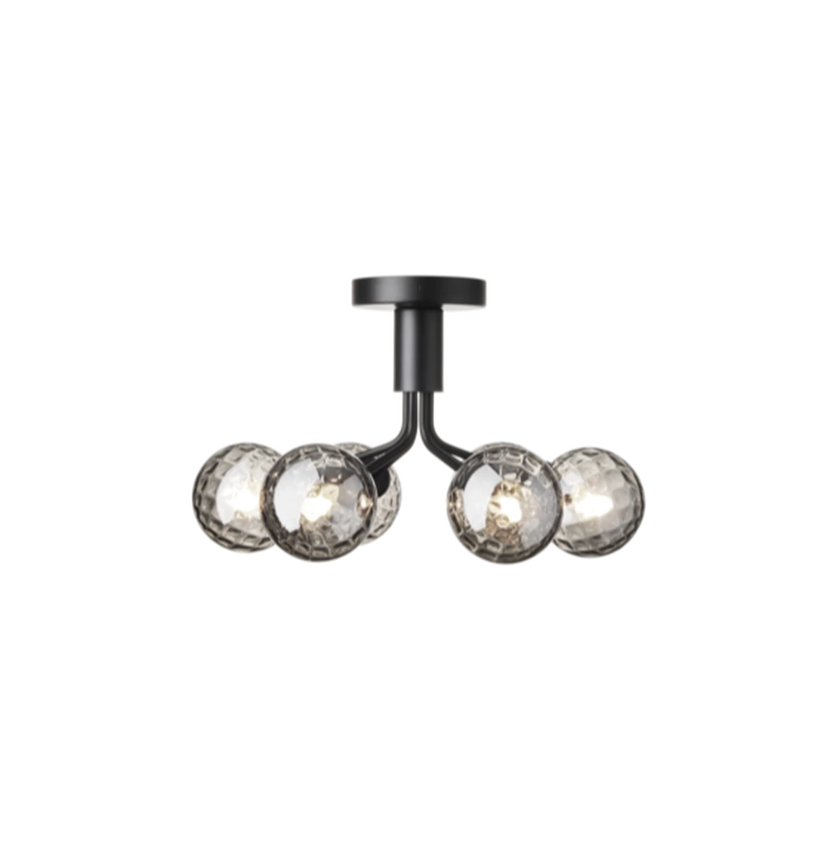 Nuura Apiales 6 Taklampe - Satengsort / Optic Røyket Glass 5 Nuura Apiales 6 Taklampe - Satengsort / Optic Røyket Glass - Bilde 3