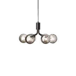 Nuura Apiales 6 Taklampe - Satin Svart - Optic Røyk Glass -Lightup Butikk Nuura Apiales 6 taklampe satin svart optic royk glass Takpendler Nuura Nua 2053011 3