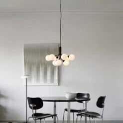 Nuura Apiales 9 Satin Svart/opal -Lightup Butikk Nuura Apiales 9 satin svartopal Takpendler Nuura Nua 2051003 3