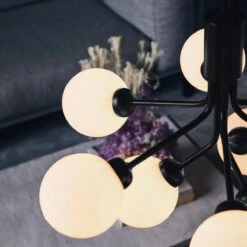 Nuura Apiales 9 Satin Svart/opal -Lightup Butikk Nuura Apiales 9 satin svartopal Takpendler Nuura Nua 2051003 8