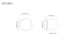 Nuura Liila 1 Utendørslampe - Mørk Bronse/opal -Lightup Butikk Nuura Liila 1 utendorslampe mork bronseopal Utebelysning vegg klassisk Nuura Nua 2046009 5