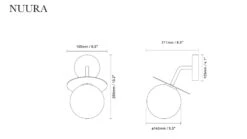 Nuura Liila Utendørslampe - Svart/opal -Lightup Butikk Nuura Liila utendorslampe svartopal Utebelysning vegg klassisk Nuura Nua 2045003 6