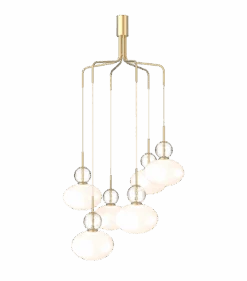 Nuura Rizzatto Cluster 6 Taklampe Hvit/messing