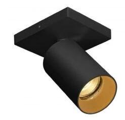 OZ K1 Taklampe Med 1 Spott - Svart/gull