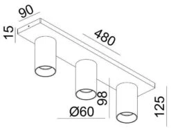 OZ K3 Taklampe Med 3 Spotter - Svart -Lightup Butikk OZ K3 taklampe med 3 spotter Svart Taklamper NorDesign 364490005774490305 2