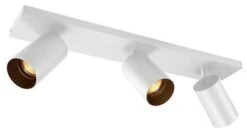 OZ K3 Taklampe Med 3 Spotter - Hvit/Svart