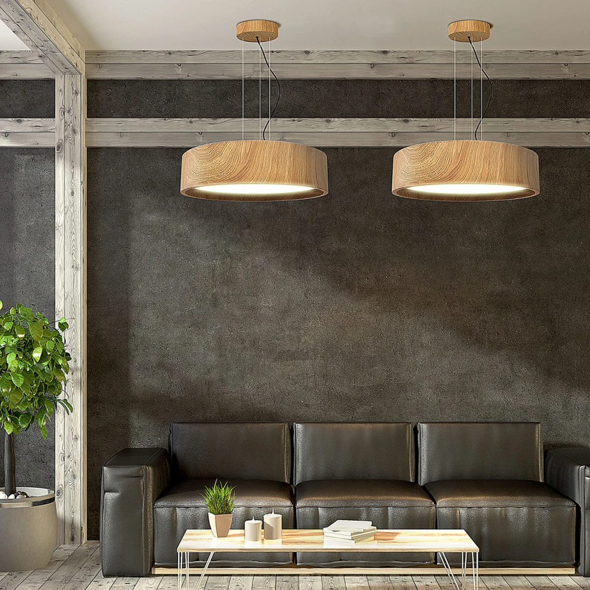 Oak 50 Takpendel 18W - Tre 3 Oak 50 Takpendel 18W - Tre