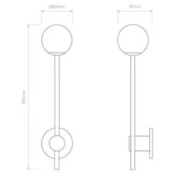 Orb Single Vegglampe IP44 G9 -Lightup Butikk Orb Single vegglampe IP44 G9 Baderomsbelysning vegglamper Astro Lighting Asg 1424004 9