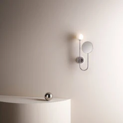 Orb Single Vegglampe M/speil IP44 G9 -Lightup Butikk Orb Single vegglampe mspeil IP44 G9 Baderomsbelysning vegglamper Astro Lighting Asg 1424003 4
