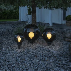 Star Trading Orby Dekorativ Hagelampe 20 Cm- Svart/Røykfarget -Lightup Butikk Orby dekorativ hagelampe 20 cm SvartRoykfarget Utebelysning Hagebelysning Star Trading 803 87 11