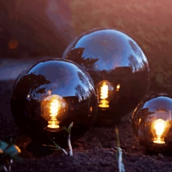 Star Trading Orby Dekorativ Hagelampe 20 Cm- Svart/Røykfarget -Lightup Butikk Orby dekorativ hagelampe 20 cm SvartRoykfarget Utebelysning Hagebelysning Star Trading 803 87 4