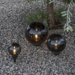 Star Trading Orby Dekorativ Hagelampe 20 Cm- Svart/Røykfarget -Lightup Butikk Orby dekorativ hagelampe 20 cm SvartRoykfarget Utebelysning Hagebelysning Star Trading 803 87 5
