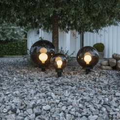 Star Trading Orby Dekorativ Hagelampe 20 Cm- Svart/Røykfarget -Lightup Butikk Orby dekorativ hagelampe 20 cm SvartRoykfarget Utebelysning Hagebelysning Star Trading 803 87 8