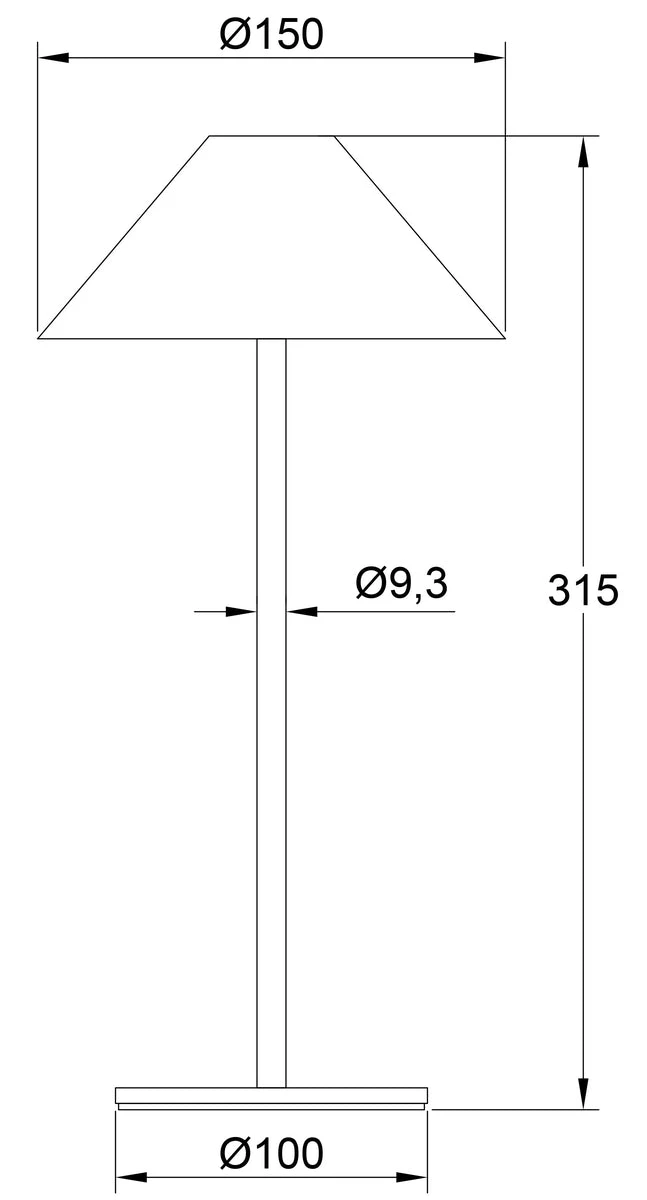 Oris Bordlampe Oppladbar IP54 - Svart 5 Oris Bordlampe Oppladbar IP54 - Svart - Bilde 3
