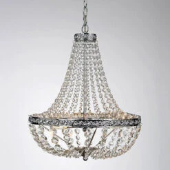 Oxford Lysekrone, Krom/krystall 40 Cm