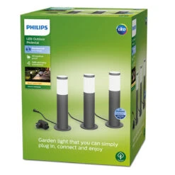 Philips Gardenlink 34,9 Cm Pullert 2700K 6W IP44 3-pakning - Antrasitt - 12Volt 11 Philips Gardenlink 34,9 Cm Pullert 2700K 6W IP44 3-pakning - Antrasitt - 12Volt -Lightup Butikk Philips Gardenlink 349 cm pullert 2700K 6W IP44 3 pakning Antrasitt 12Volt Utebelysning pullert Philips 929003262201 4