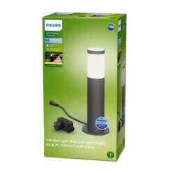 Philips Gardenlink 34,9 Cm Pullert 2700K 6W IP44 Start Enhet - Antrasitt - 12Volt -Lightup Butikk Philips Gardenlink 349 cm pullert 2700K 6W IP44 Start enhet Antrasitt 12Volt Utebelysning pullert Philips 929003262101 4