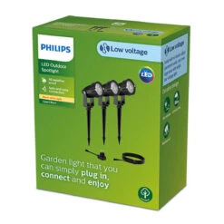 Philips Gardenlink Caper Uplight 2700K 1,5W IP44 3-pakning - 24 Volt -Lightup Butikk Philips Gardenlink Caper uplight 2700K 15W IP44 3 pakning 24 Volt Utebelysning uplight Philips 929004072101 3