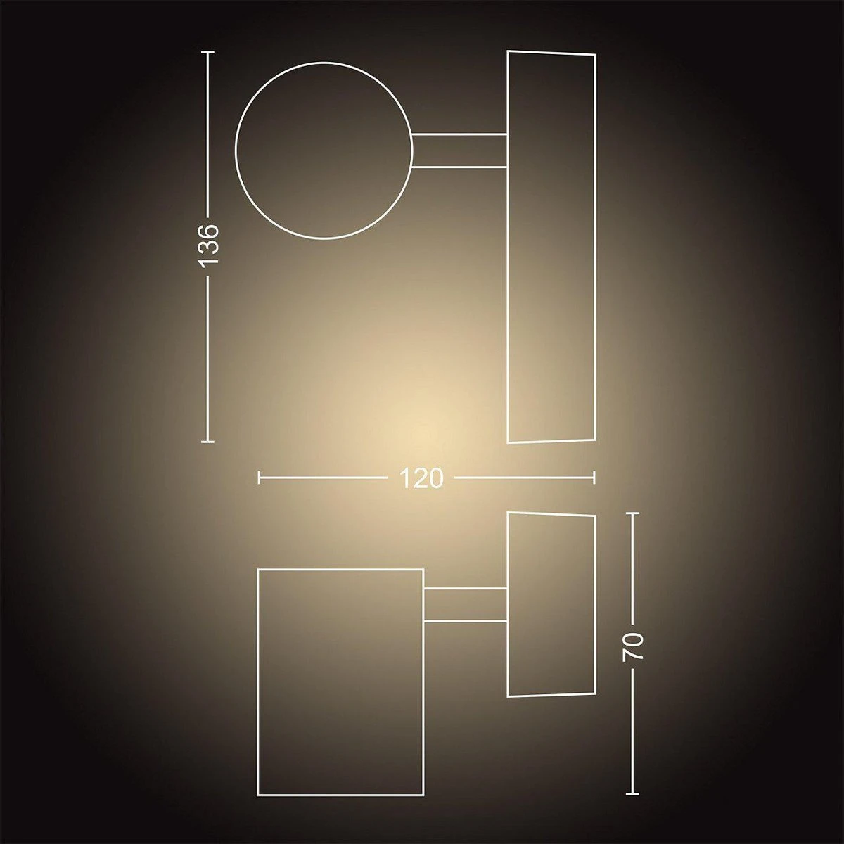 Philips Hue Adore Vegglampe 1 Lys Baderom IP44 White Ambiance - Hvit 8 Philips Hue Adore Vegglampe 1 Lys Baderom IP44 White Ambiance - Hvit - Bilde 6