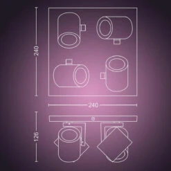 Philips Hue Argenta 4 Lys Spotlight White And Colore Ambiance -Lightup Butikk Philips Hue Argenta 4 lys spotlight white and colore ambiance Taklamper Philips Hue 915005762601 13