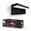 Philips Hue Nyro Vegglampe Utendørs White And Color Ambiance - Svart -Lightup Butikk Philips Hue Nyro vegglampe utendors white and color ambiance Svart Utebelysning vegg veggskjold Philips Hue 915005841701 1