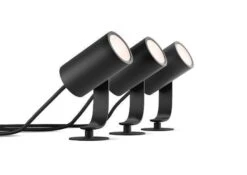 Philips Hue Outdoor Lily Spike 3x8W Uplight Basekit, Antrasitt